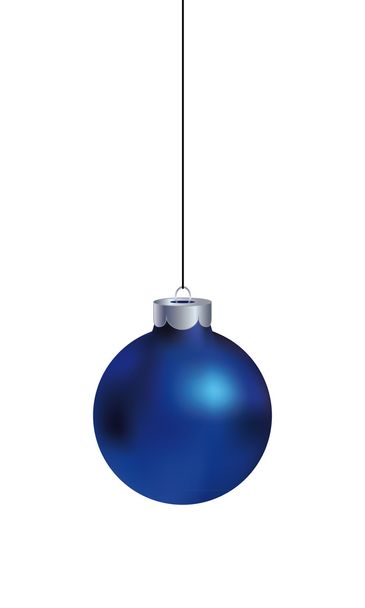 realistischer Vektor blaue Weihnachtskugel - Vektor, Bild