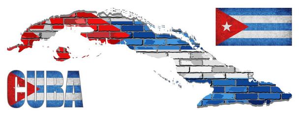 Kuba Flagge Elemente Vektorsammlung - Vektor, Bild