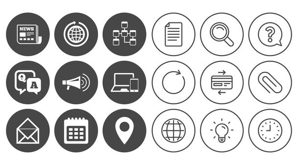 set of communication icons - Vetor, Imagem