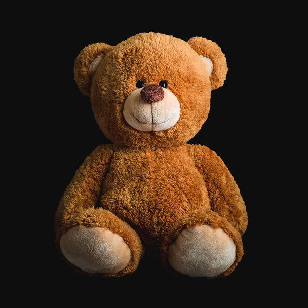 Cute teddy bears on black  background - Fotó, kép