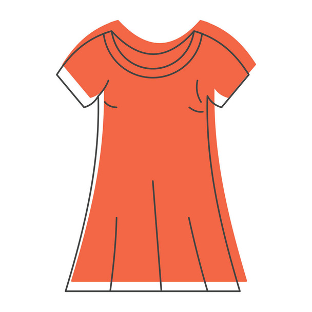 Robe orange en icônes de style doodle illustration vectorielle pour le design et le web isolé sur blanc
 - Vecteur, image