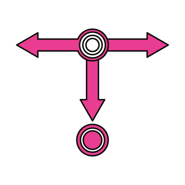Infographic arrows symbol icon vector illustration graphic design - Vector, Image