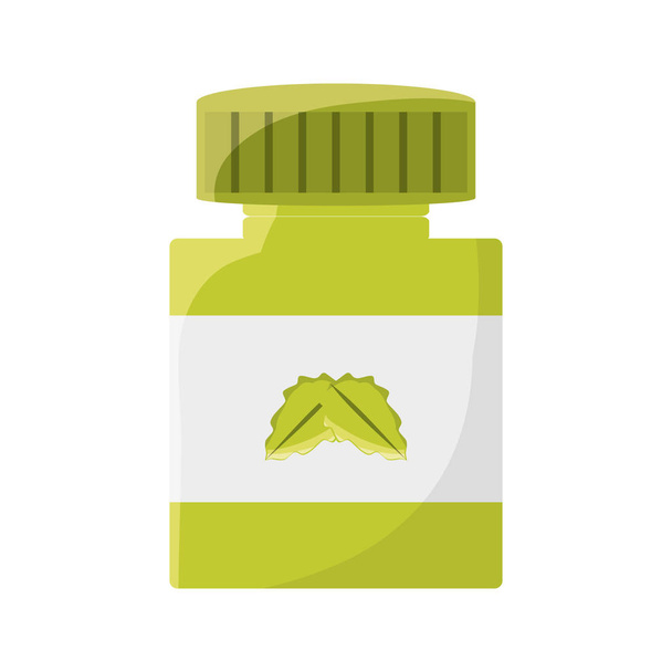 Natural medicine bottle icon vector illustration graphic design - Vector, Image