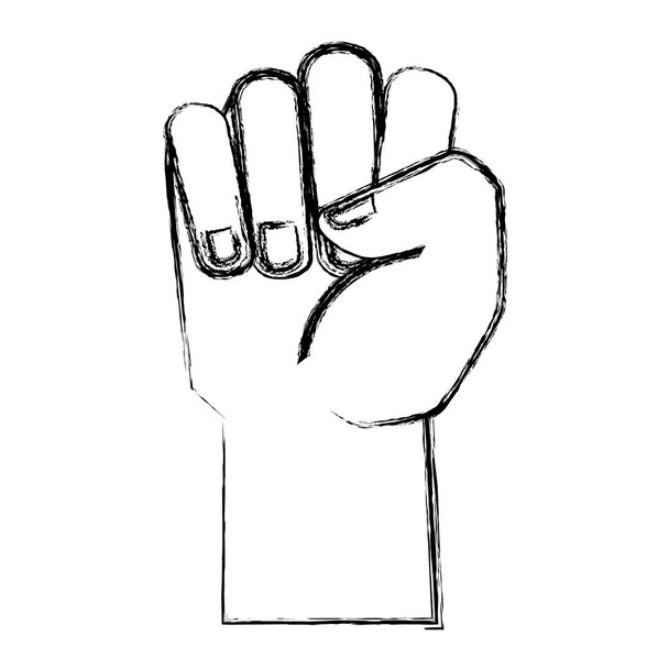 рука значок людського кулака
 - Вектор, зображення