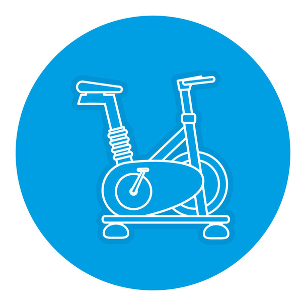 bicicleta giratoria icono aislado
 - Vector, Imagen
