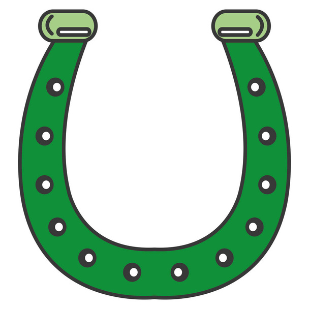 horseshoe saint patrick icon - Vector, Image