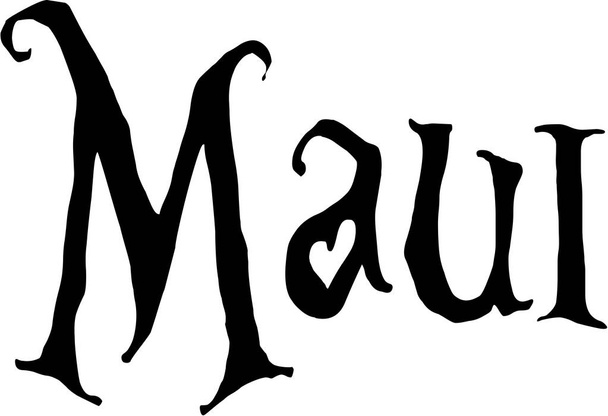Maui textový znak obrázek - Vektor, obrázek
