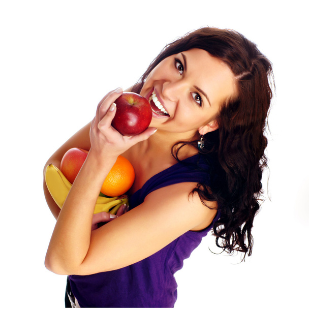 Young beautiful girl with fruit - Zdjęcie, obraz