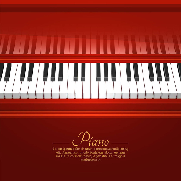 Piano keys vector - Вектор,изображение