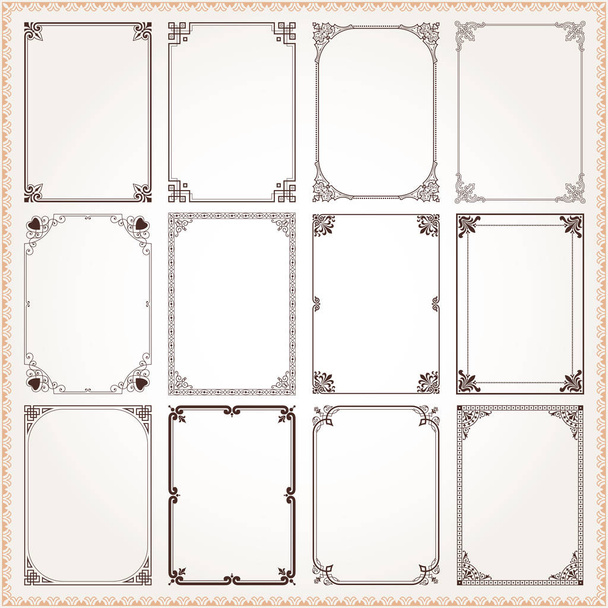 Cadres décoratifs et bordures proportions rectangle ensemble 6
 - Vecteur, image