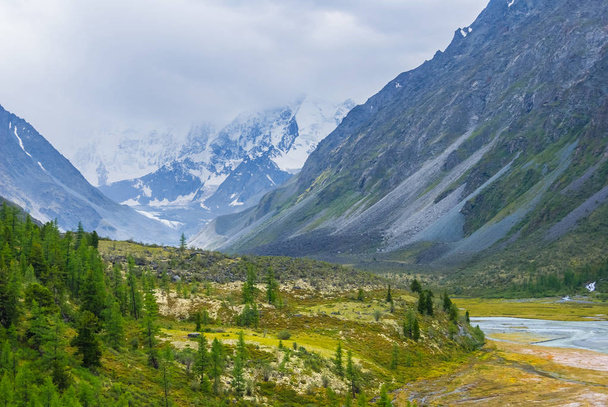 beautiful varicoloured mountain chains, altai russia - Фото, зображення