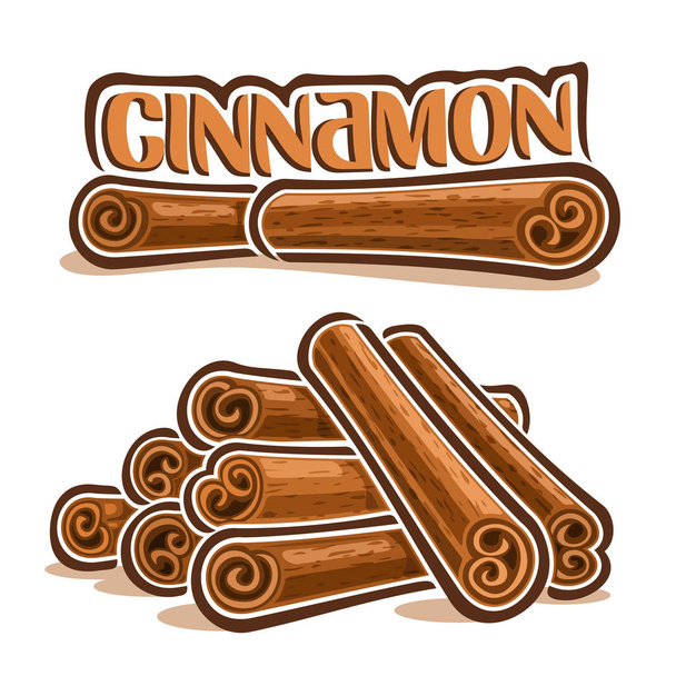 Vector illustrations for Cinnamon spice - Vector, Image