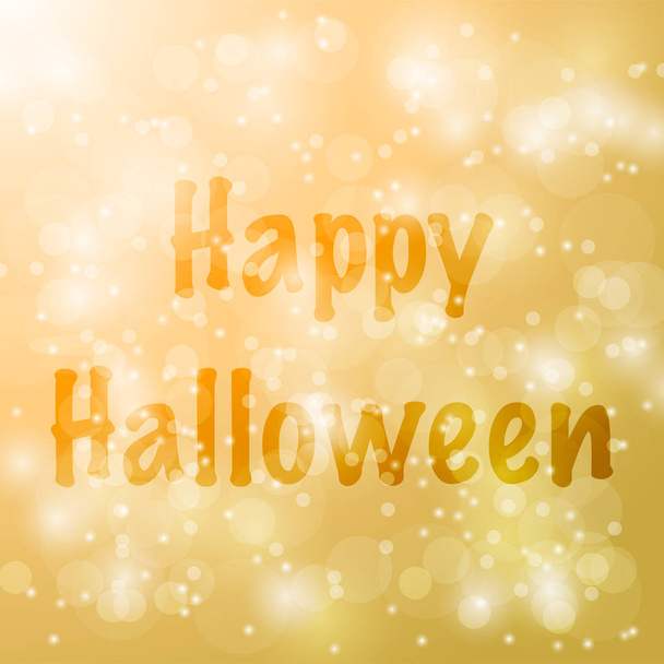 Abstract blur Happy Halloween gold background vector design. - Vector, Image