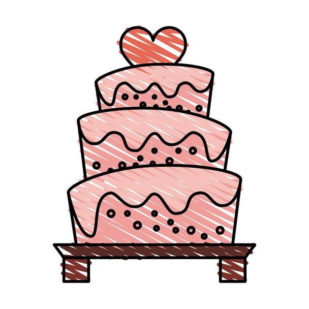 Illustrazione vettoriale torta - Vettoriali, immagini