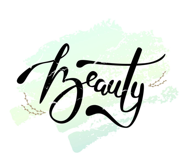 Vector illustration of beauty text for shop logotype. - Vector, Image