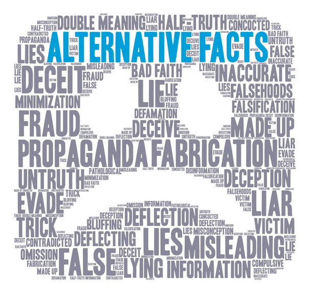 Alternative Fakten Wortwolke - Vektor, Bild