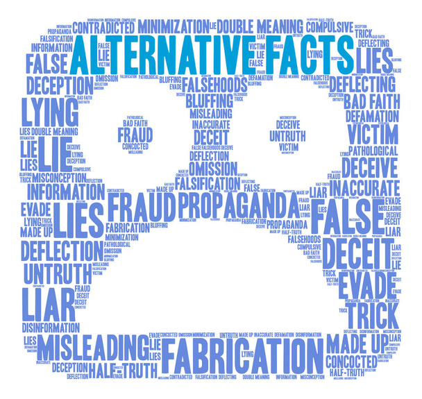 Alternative Fakten Wortwolke - Vektor, Bild