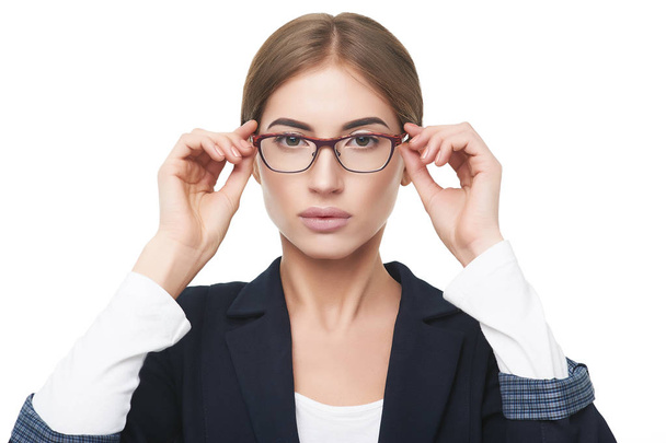 Business woman wearing glasses - Zdjęcie, obraz