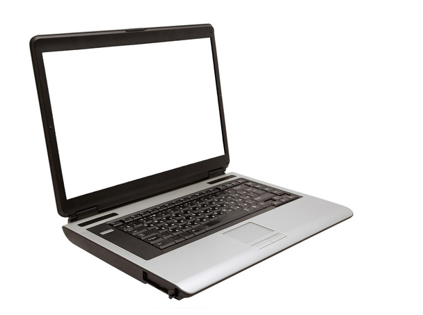 kannettava tietokone eristetty valkoisella taustalla - Valokuva, kuva