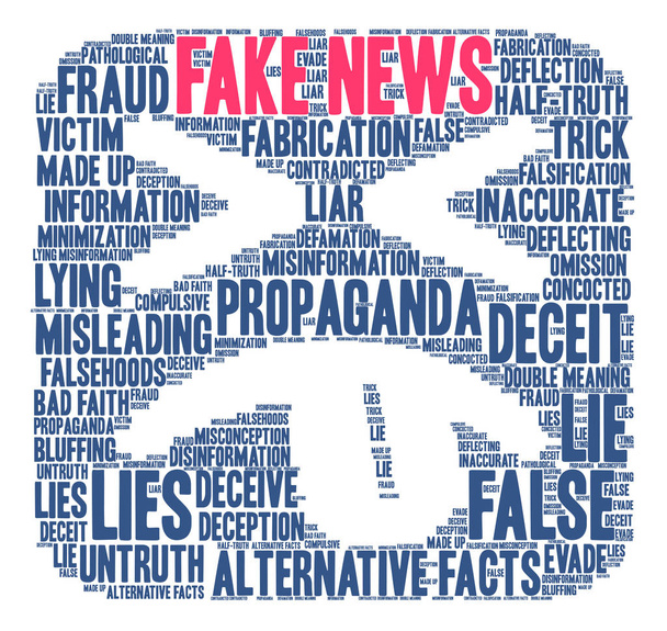Fake-News-Wortwolke - Vektor, Bild