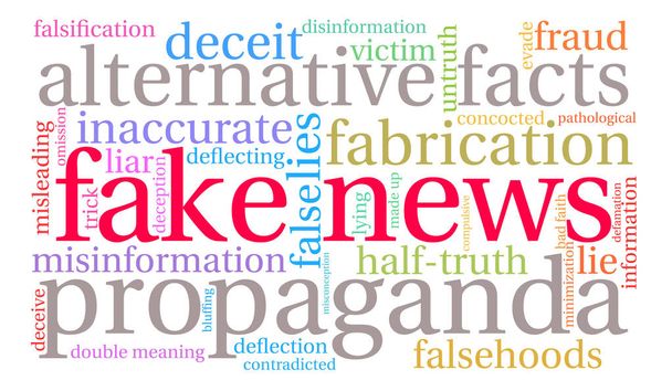 Fake-News-Wortwolke - Vektor, Bild