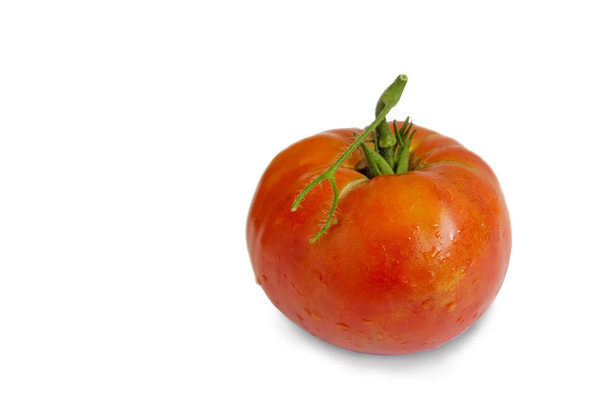 白い背景にトマトを熟す. - 写真・画像