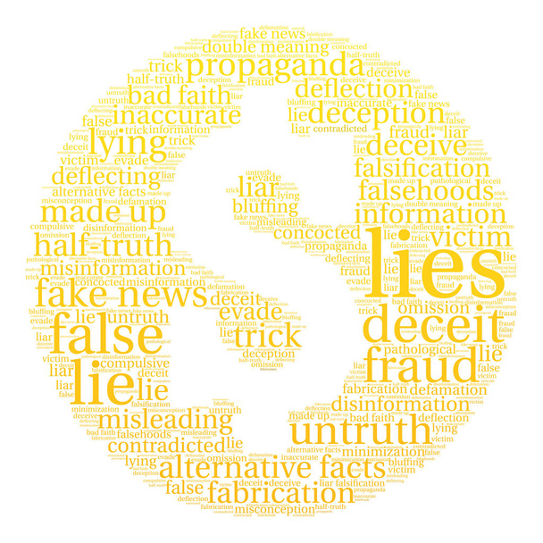 Mensonges Word Cloud
 - Vecteur, image