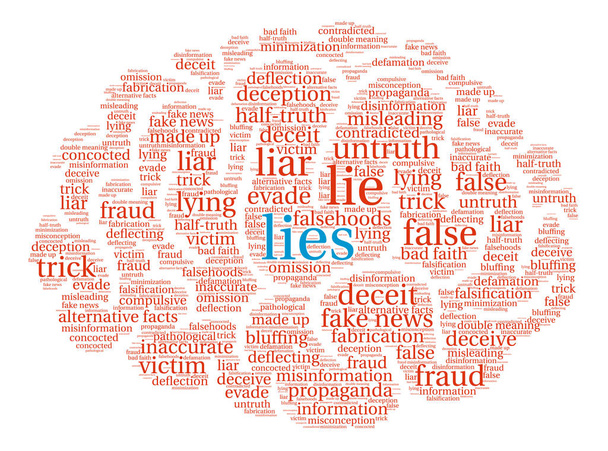 Mensonges Word Cloud
 - Vecteur, image