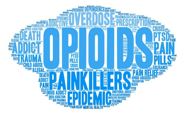 Opioidy slovo mrak - Vektor, obrázek