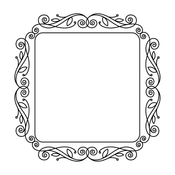 Elegant frame.Vector illustration. Black . - Vector, Image