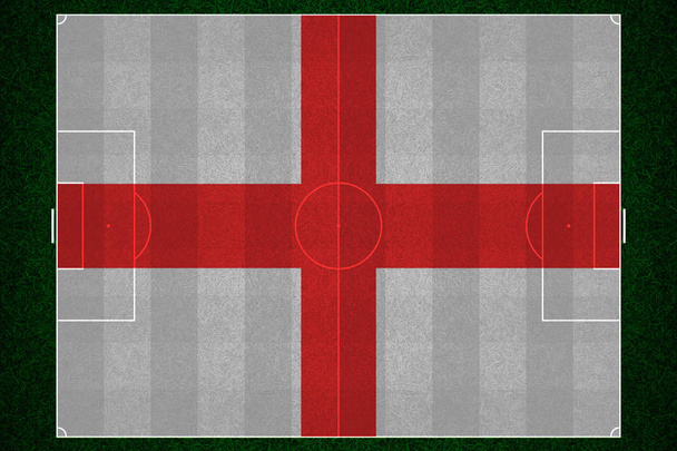 Angleterre drapeau terrain de football
 - Photo, image