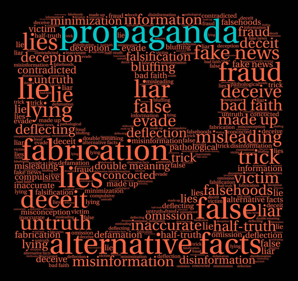 Propaganda word cloud - Vector, afbeelding