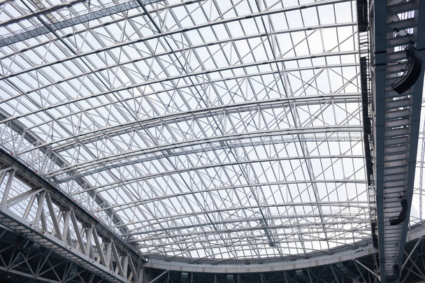 The retractable roof stadium from the inside. Heavy metal design - Photo, Image