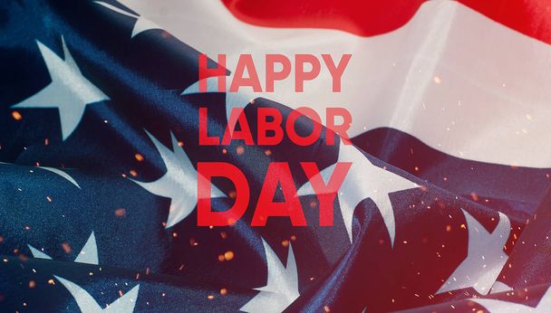 Happy labor day banner.American Patriotic background. - Photo, Image