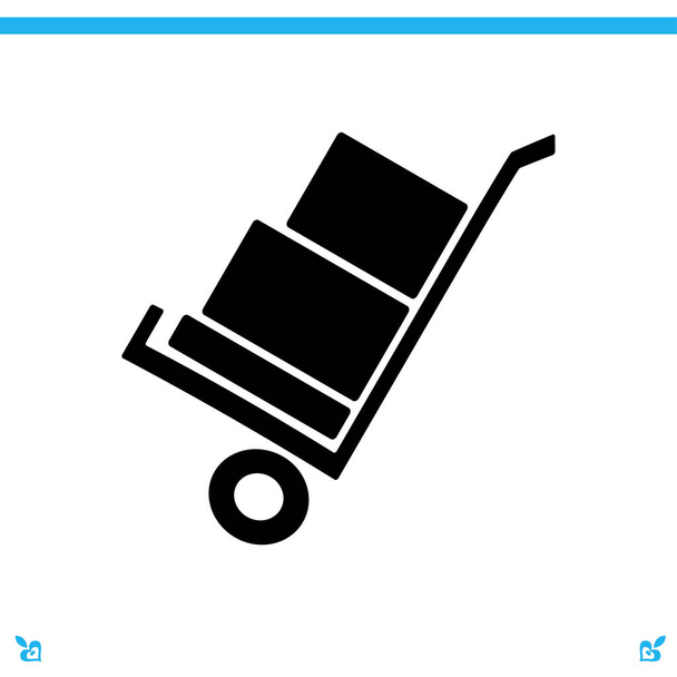 vozík s ikonou boxy - Vektor, obrázek