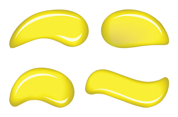 Векторные капли желтого крема
 - Вектор,изображение