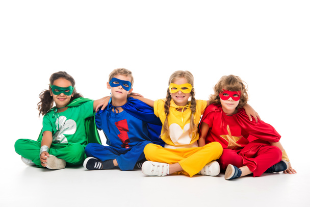 kids in superhero costumes - Fotó, kép