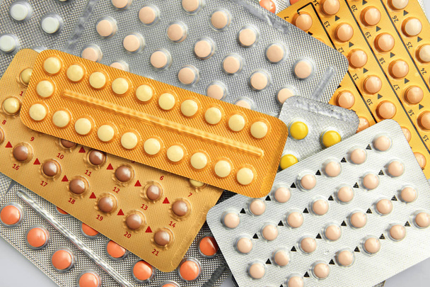 strips with oral contraceptive pills - Foto, Imagem