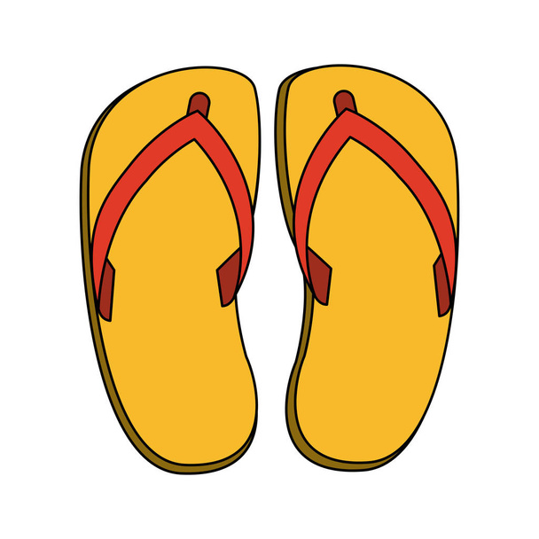 flip flop sandals icon image  - Vector, Image