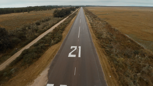 Luchtfoto van start-en landingsbaan - Video