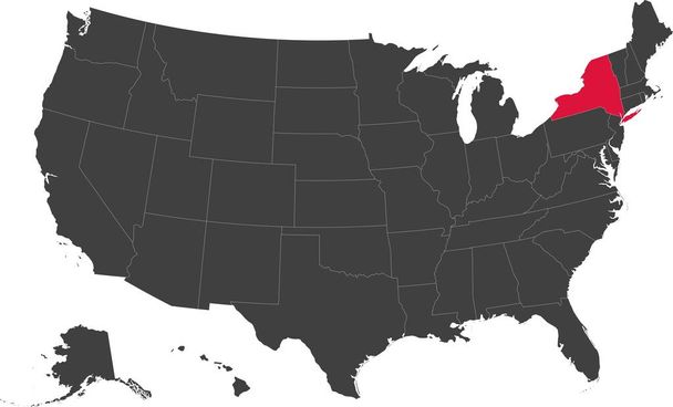 Χάρτης Νέα Υόρκη, ΗΠΑ. - Διάνυσμα, εικόνα