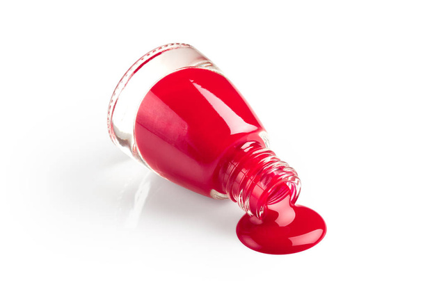 Red nail polish - Фото, зображення