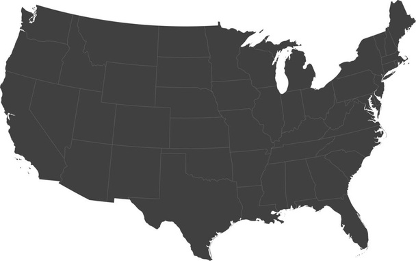 Karte der Vereinigten Staaten von Amerika - Vektor, Bild