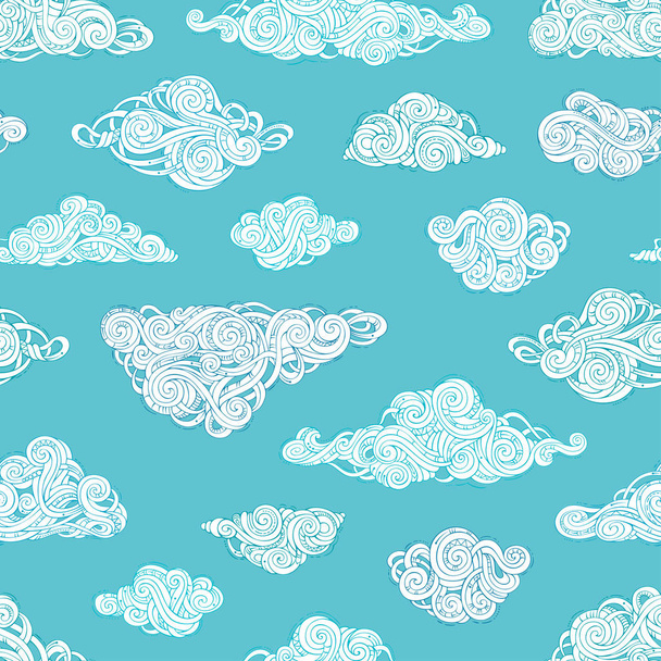 Vector seamless clouds pattern. - Vector, afbeelding