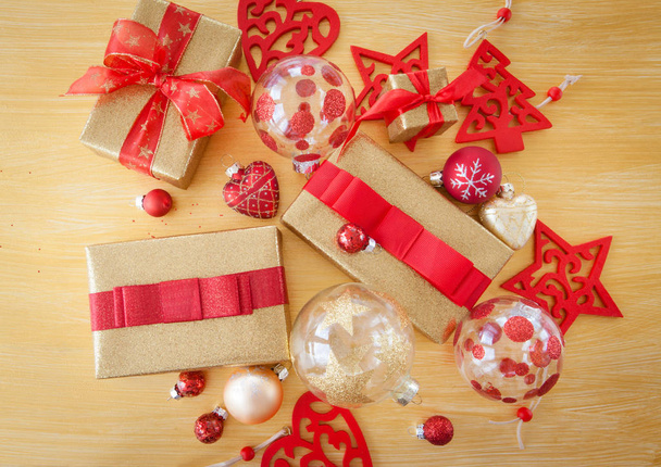 Pretty wrapped parcels for christmas - Foto, afbeelding