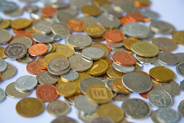 old circulated coins - Foto, afbeelding