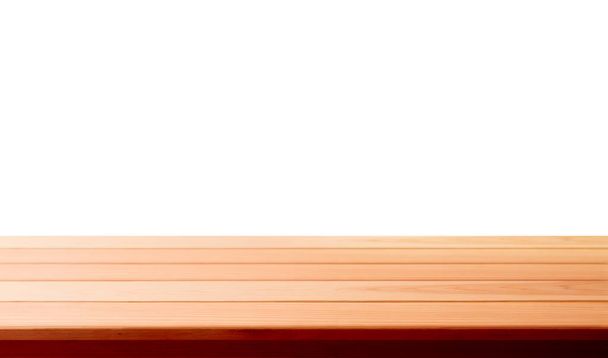 Wood table top isolated on white background - can be used for display or montage your products - 写真・画像