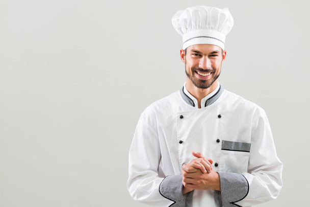 Portrait of chef preparing to cook - Foto, afbeelding