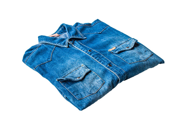 jeans camisa azul
 - Foto, Imagem
