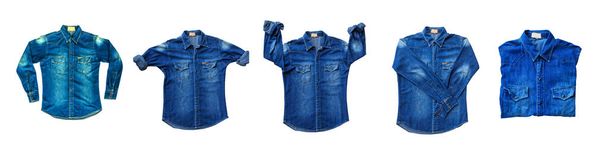 modrá košile džíny - Fotografie, Obrázek